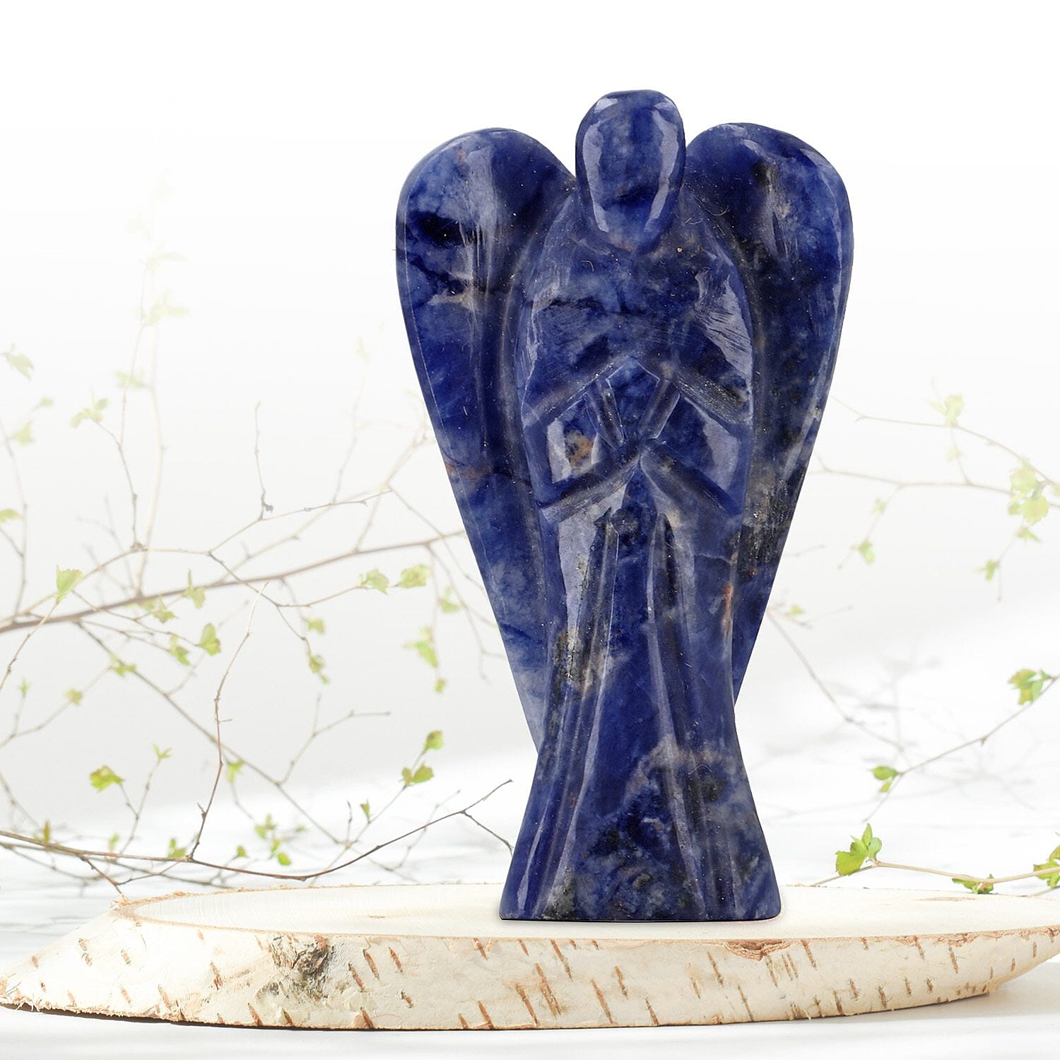 Hand Carved Blue Sodalite Guardian Gemstone Angels - 5.00 Cm