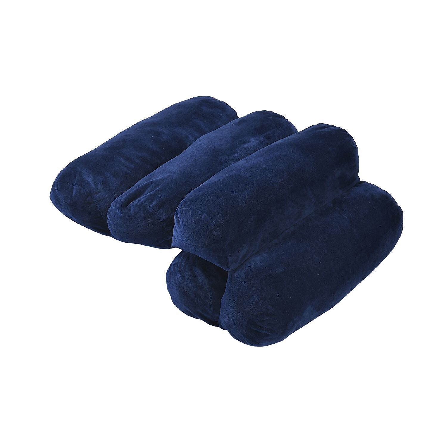 Homesmart Super Soft 5 Compartment Back and Hip Support Cushion (Size 60x40x8 cm) - Navy