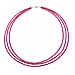 Rhodolite Garnet 3 Strand Necklace (Size 18) in Rhodium Overlay Sterling Silver 50.00 Ct