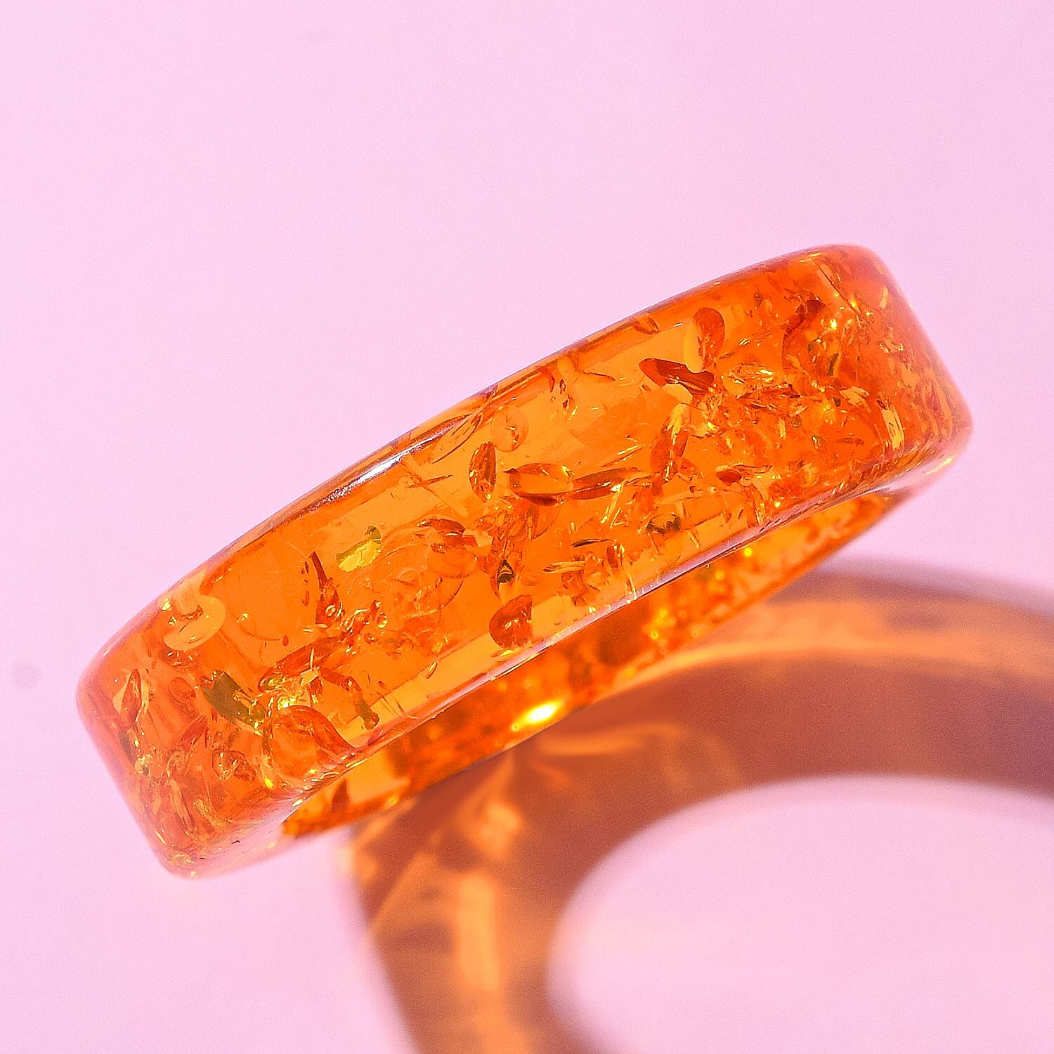 First Time Natural Baltic Amber Carved Ring