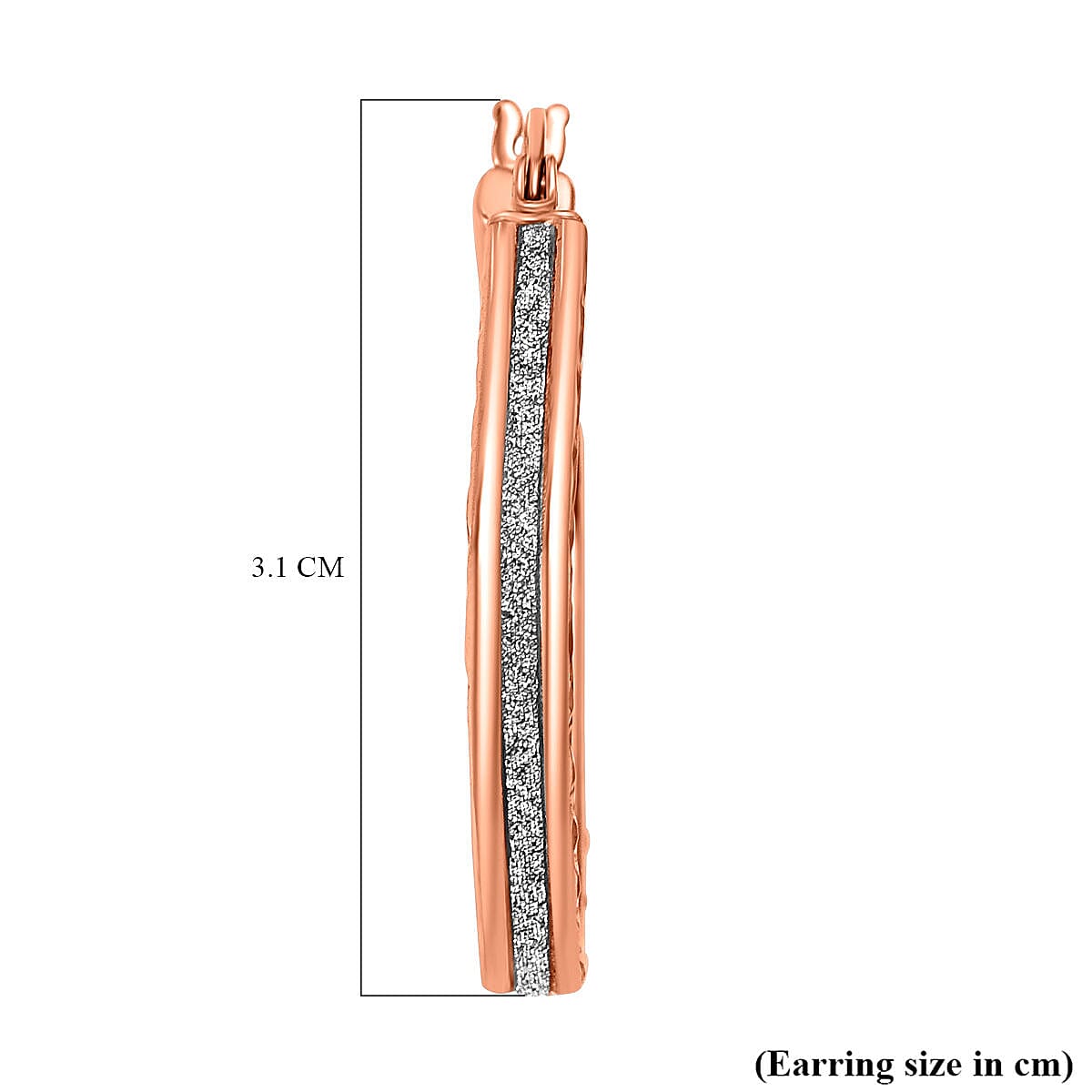 Rose Gold Overlay Sterling Silver Hoop Earrings