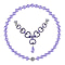 Purple Austrian Crystal and Pink Shell Pearl Necklace (Size - 23)