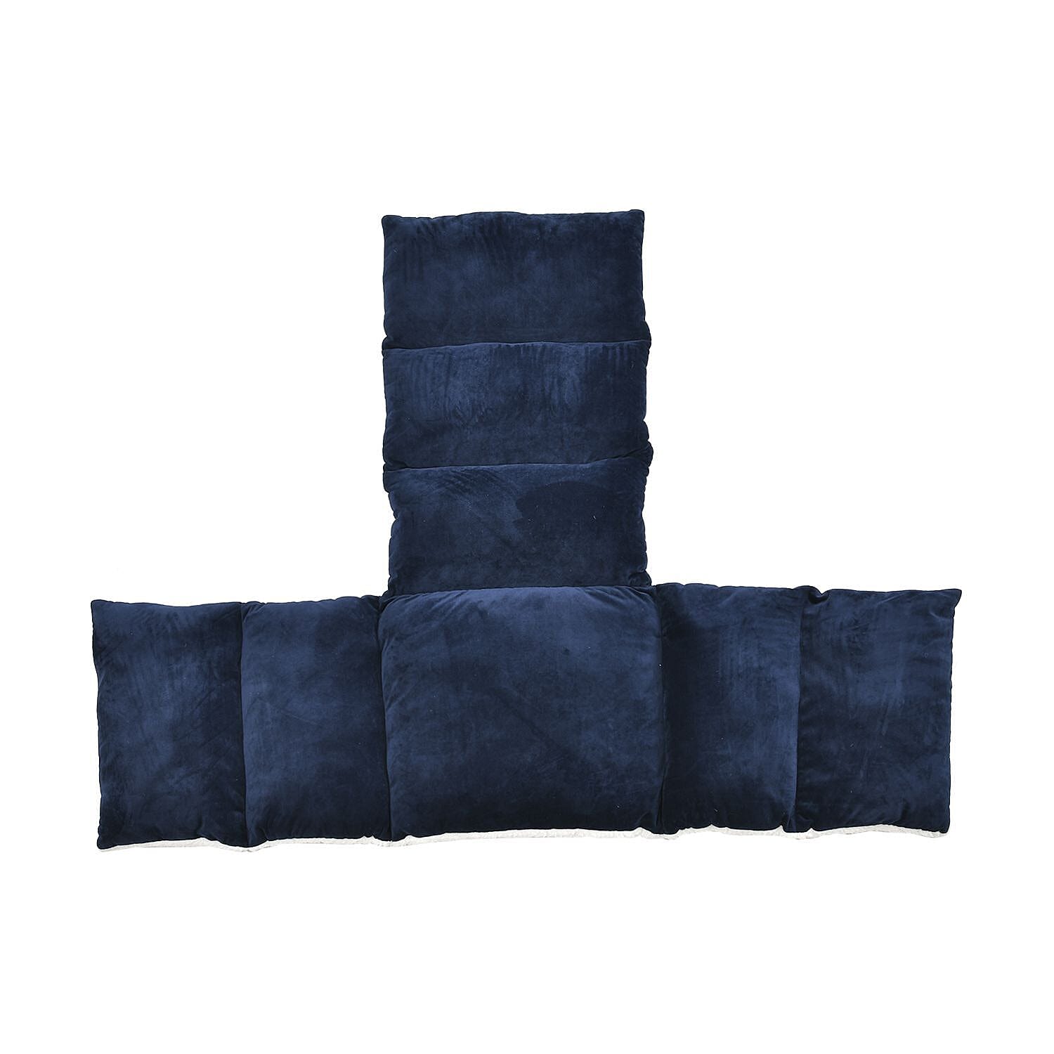 TJC Essentials Polyester Solid Pillow Case and Cover (Size 45x65 cm) - Navy & Navy