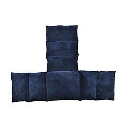 TJC Essentials Polyester Solid Pillow Case and Cover (Size 45x65 cm) - Navy & Navy