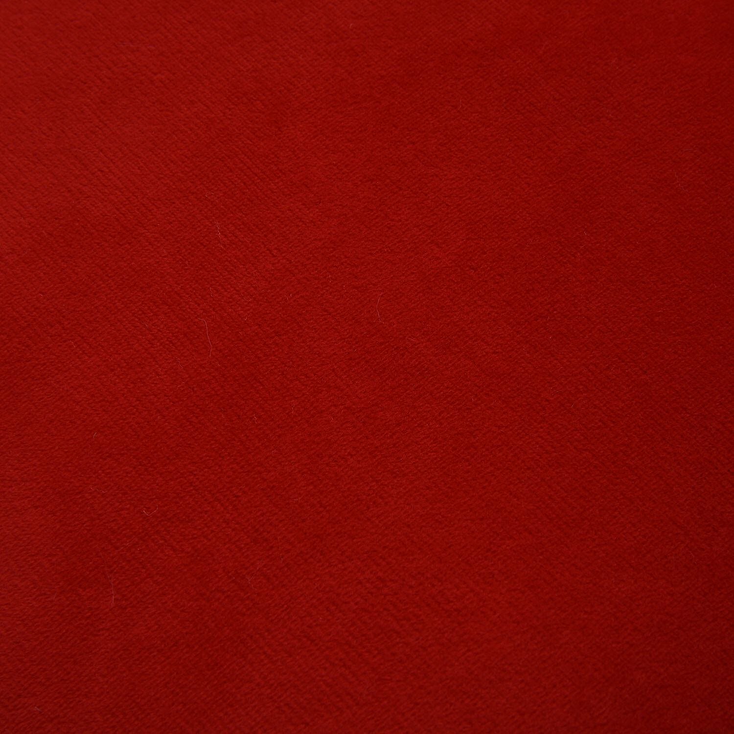 TJC Essentials Microfiber Sherpa Lined Arm Chair Cushion (Size 45x65 cm) - Red