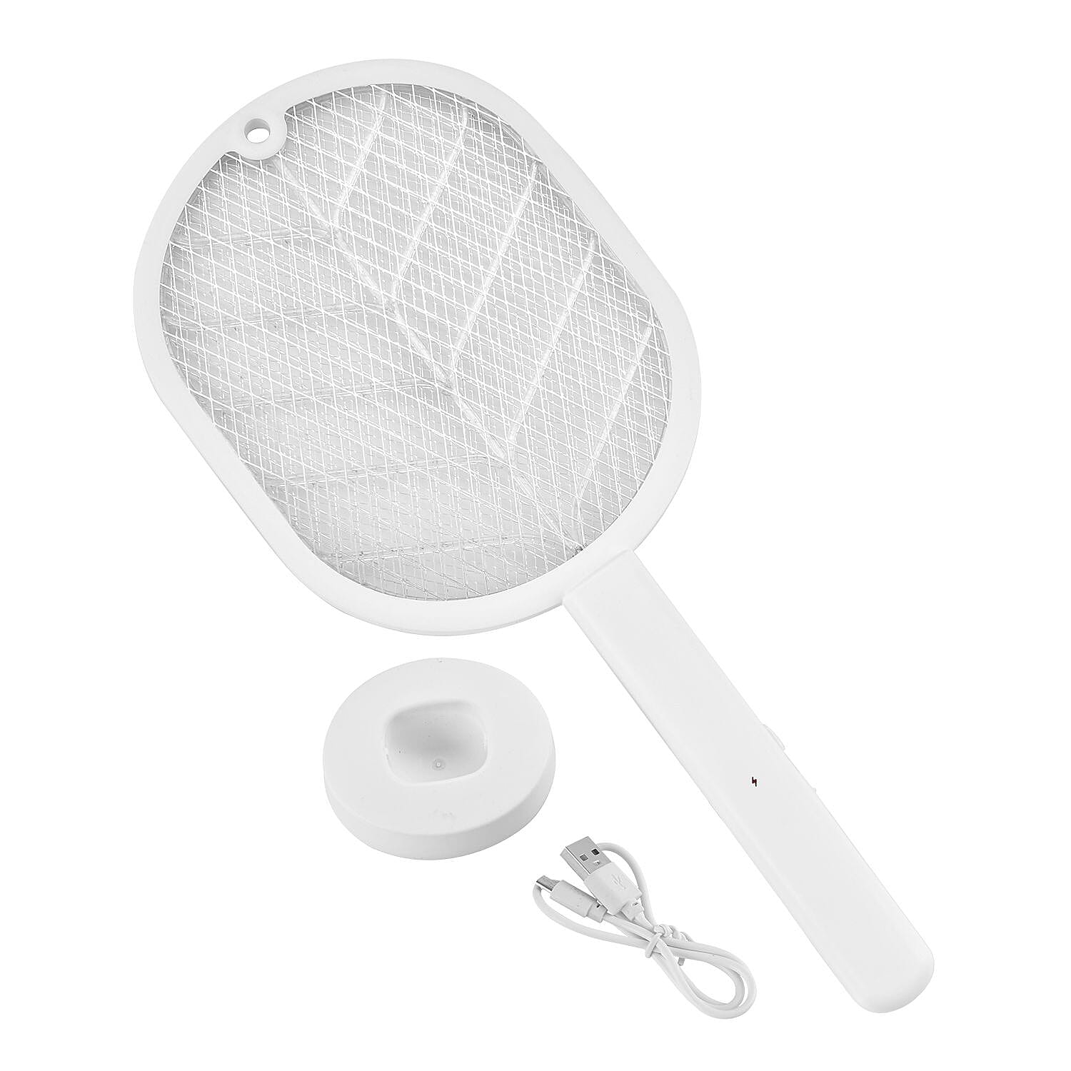 Electric Fly Swatter (Bug Zapper with Base USB Charging UV Light 400 MAH)