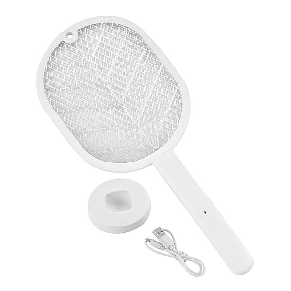 Electric Fly Swatter (Bug Zapper with Base USB Charging UV Light 400 MAH) 7280959 TJC