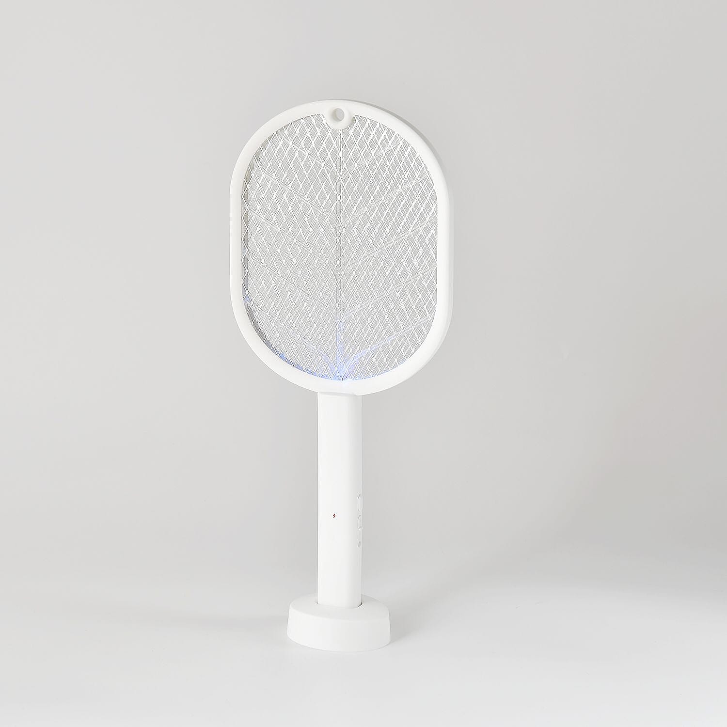 Electric Fly Swatter (Bug Zapper with Base USB Charging UV Light 400 MAH)