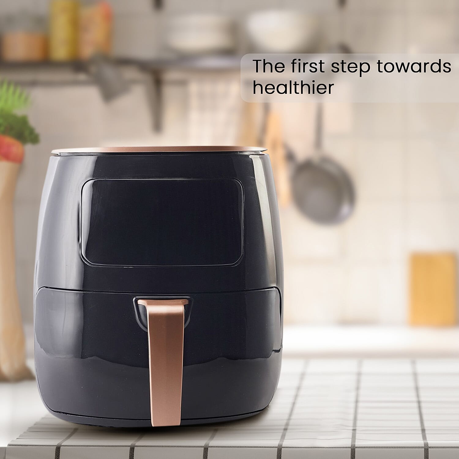 Multifunctional Air Fryer with Frying Plate (1500W, 4.5L) - Black