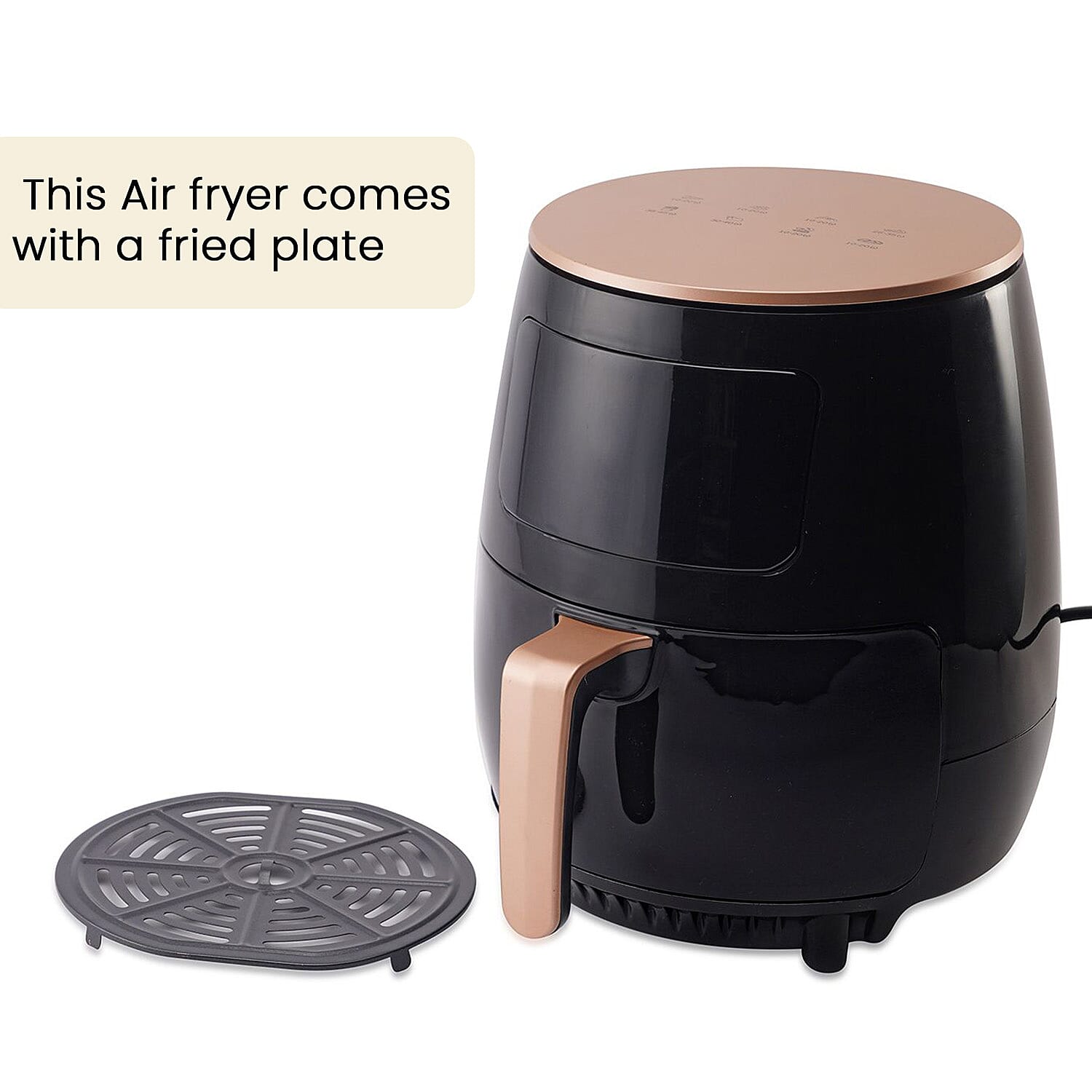 Multifunctional Air Fryer with Frying Plate (1500W, 4.5L) - Black