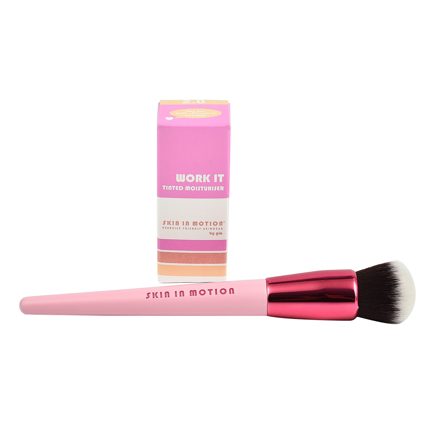 Skin in Motion- Work It Tinted Moisturiser - Shade 2 with Free Complexion Brush