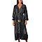 TAMSY Viscose Printed Midi Dress with Tassels - Charcoal