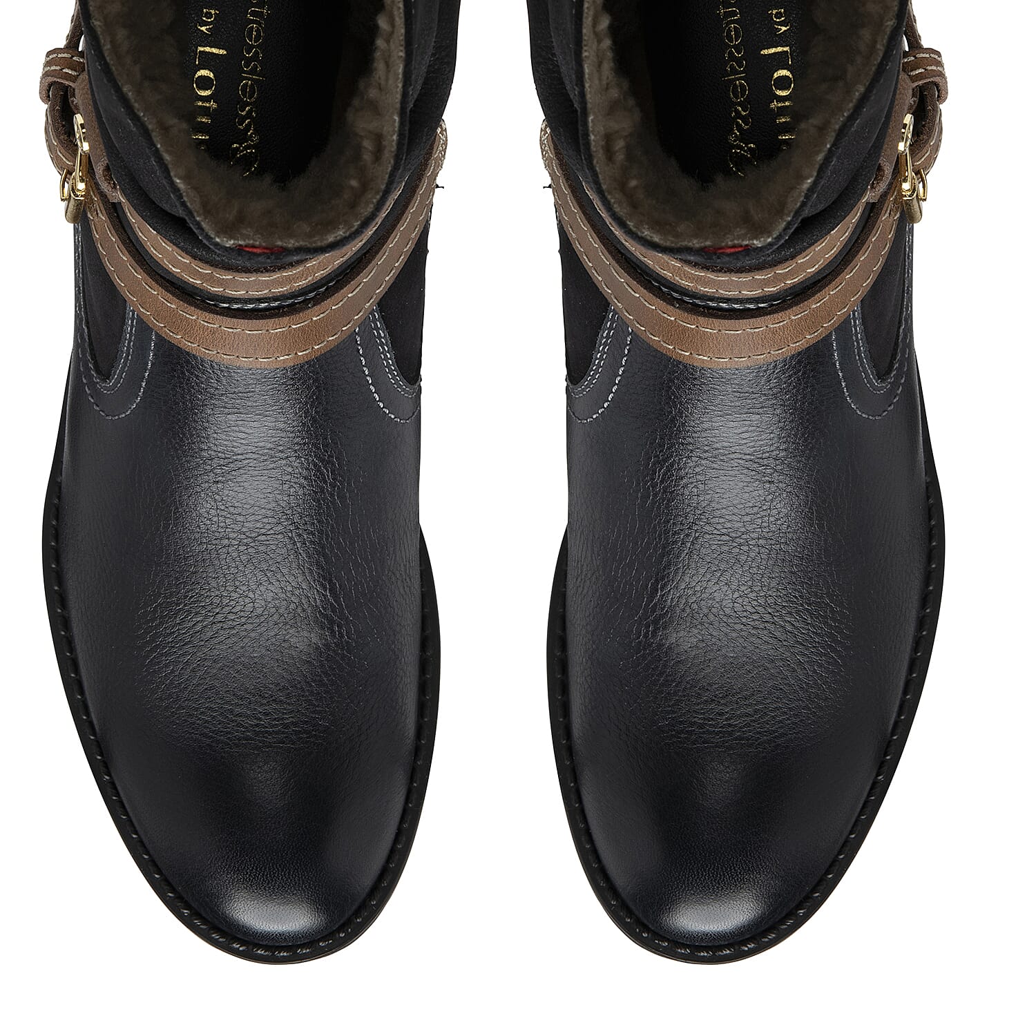 LOTUS Salsa Boots (Size 3) - Navy-Tan