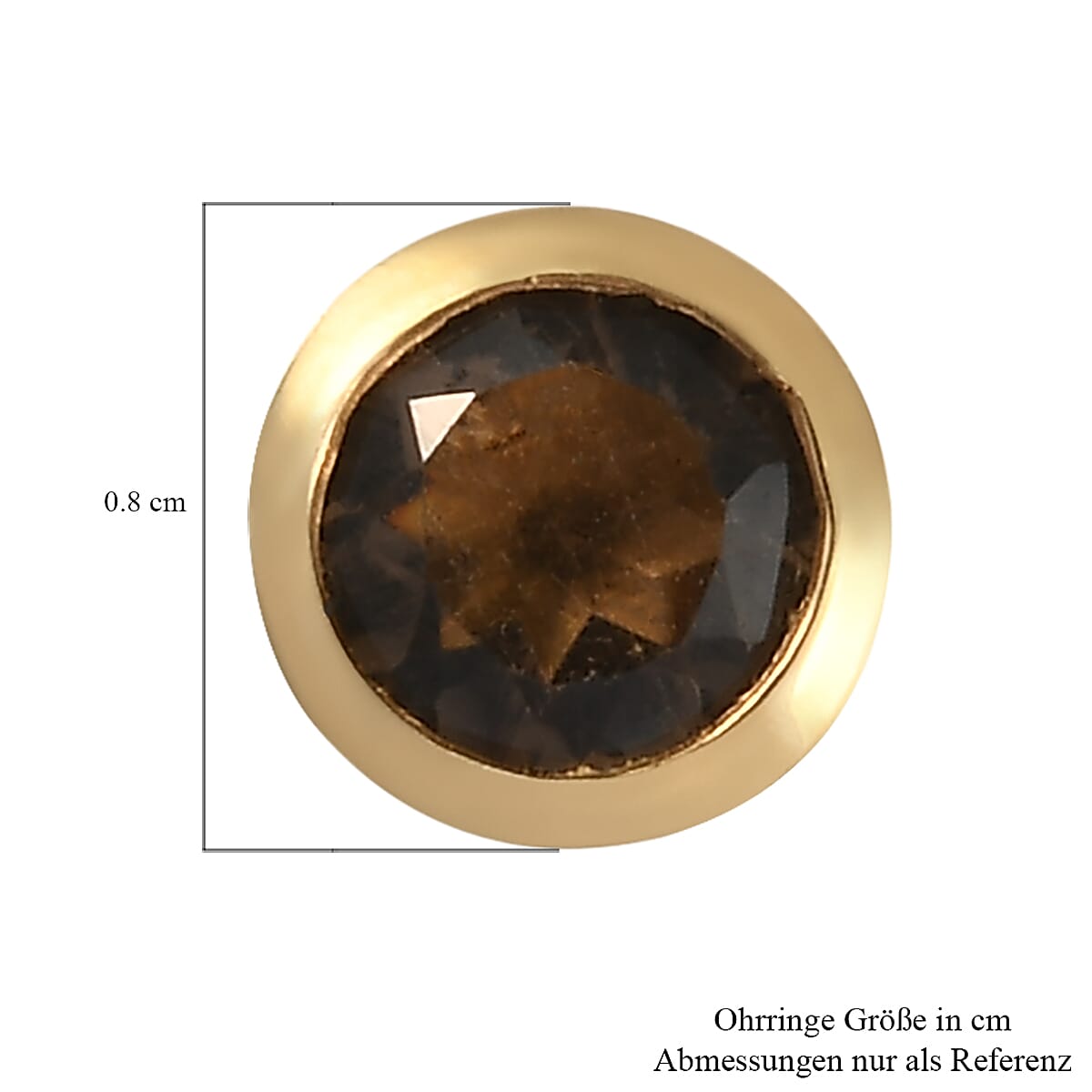 Smoky Quartz Earrings in 14K Gold Overlay Sterling Silver 1.50 Ct.