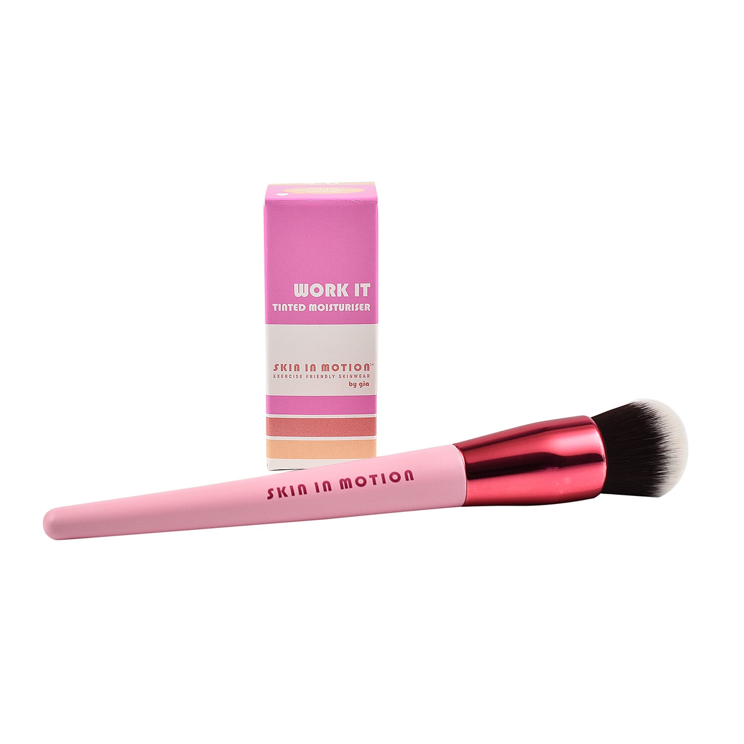 Skin in Motion- Work It Tinted Moisturiser - Shade 4 with Free Complexion Brush