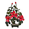 Tucson Gemfair Closeout- Bonsai Style Tree set with Hand Carved Serpentine- Red