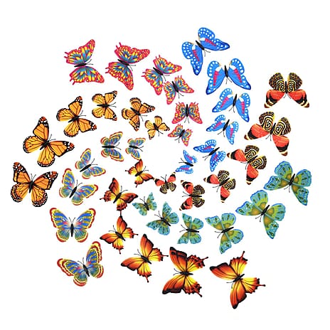 42 - 3D Magnet Butterflies Hanging Decoration Multi