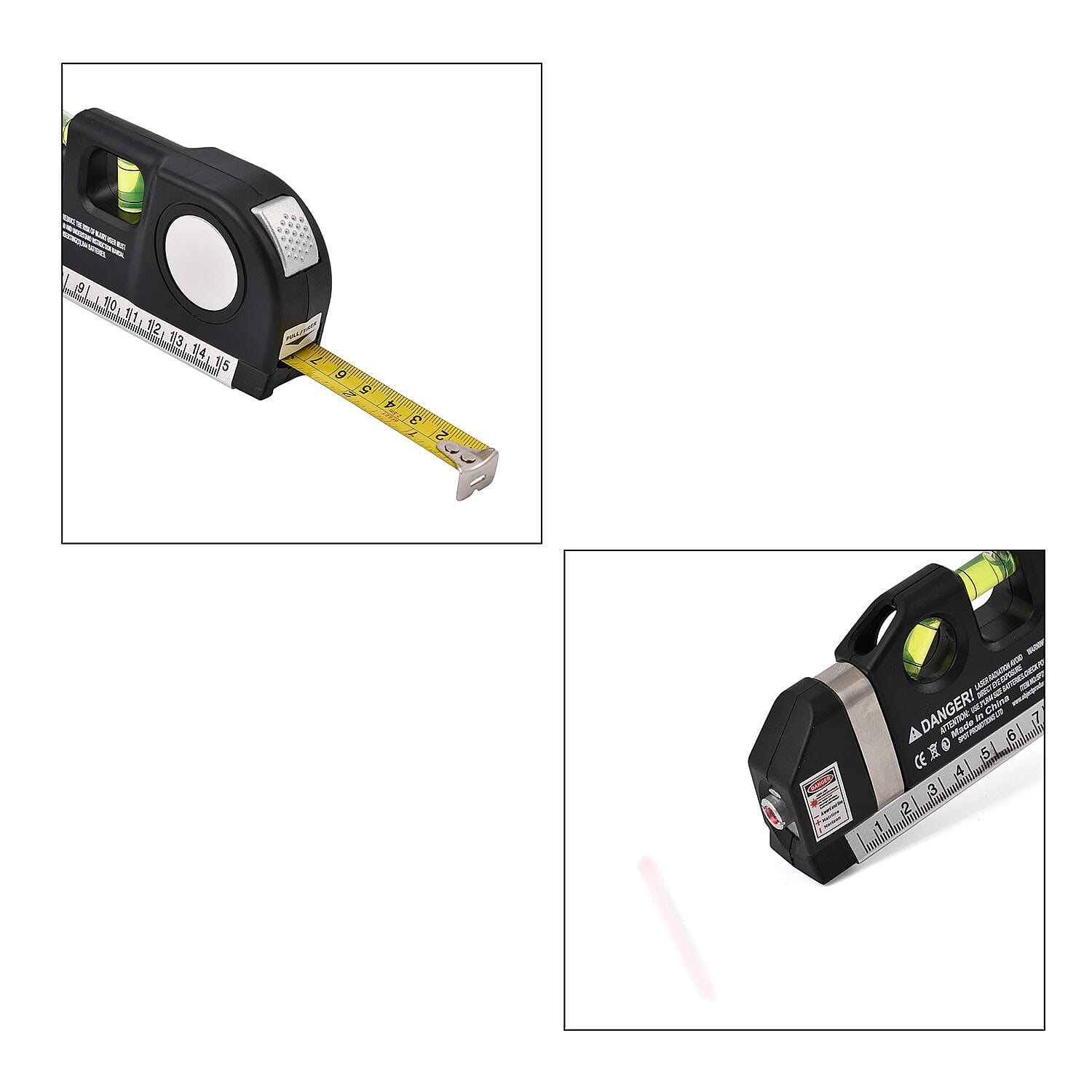 Multipurpose Laser Level Kit (3xLR44 Batteries Required, Inc.) - Black