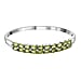Hebei Peridot and Natural Cambodian Zircon Full Bangle (Size - 7.5) in Stainless Steel 10.752 Ct.