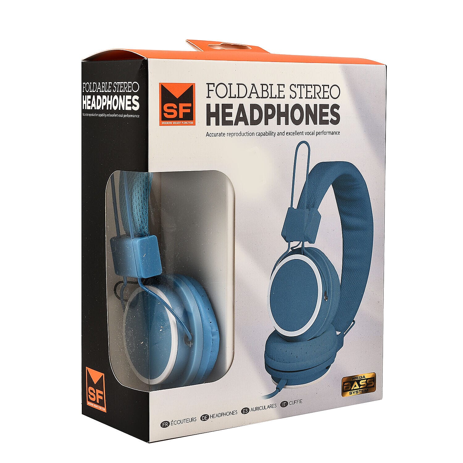 Closeout Deal - Adjustable Wired Headphones - Blue