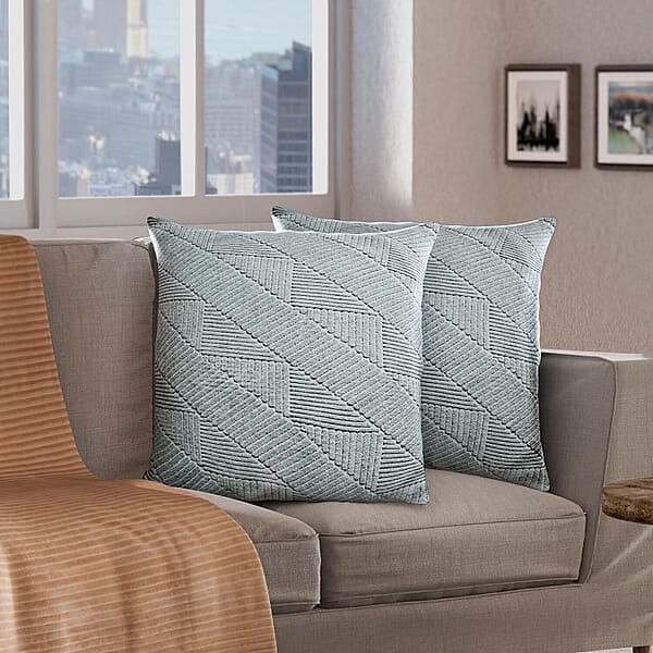 Black - Jacquard Weave Cotton Cushion Cover 11 main image 0