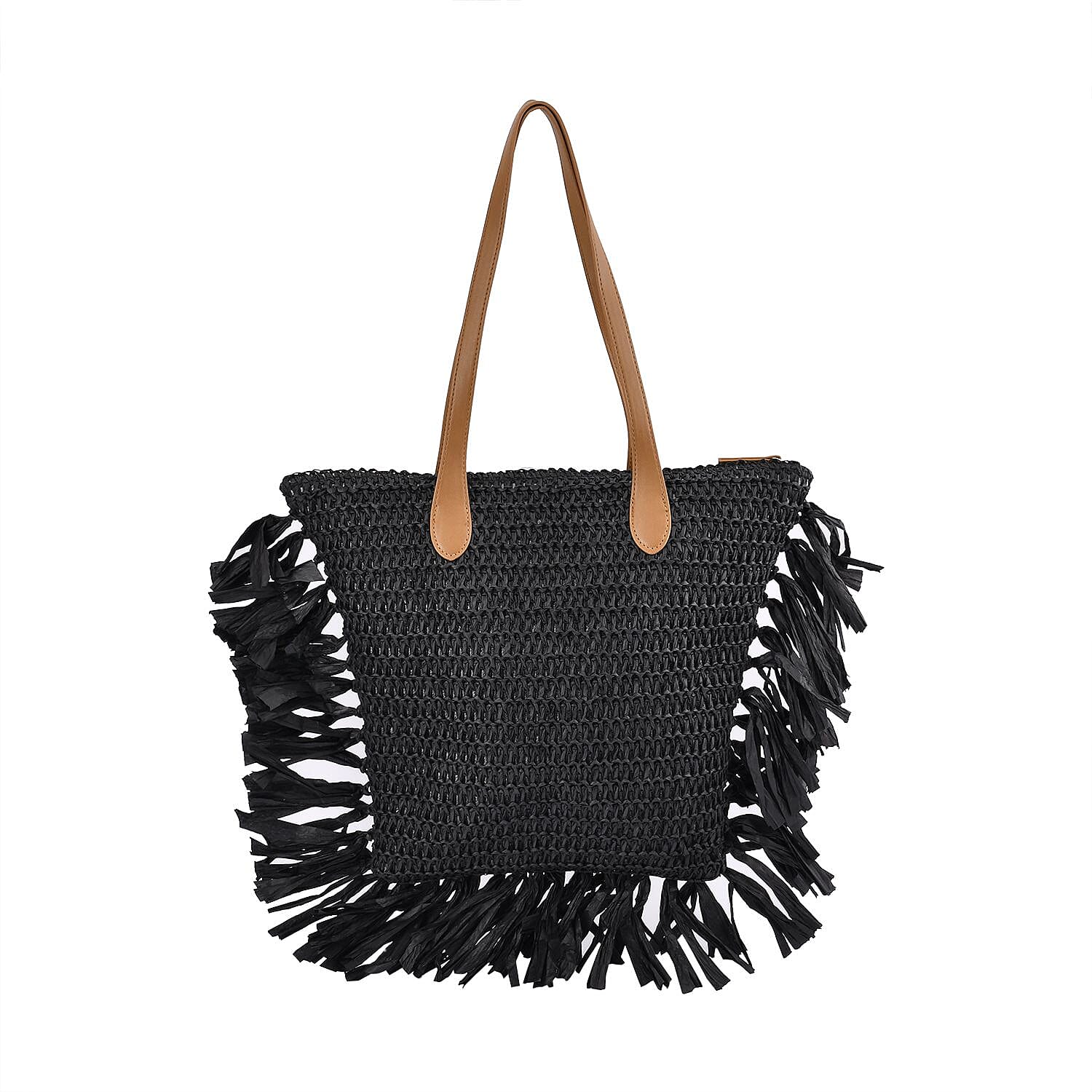 Straw bag with on sale fringe