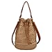 Paper Straw Handwoven Bucket Bag - Coffee