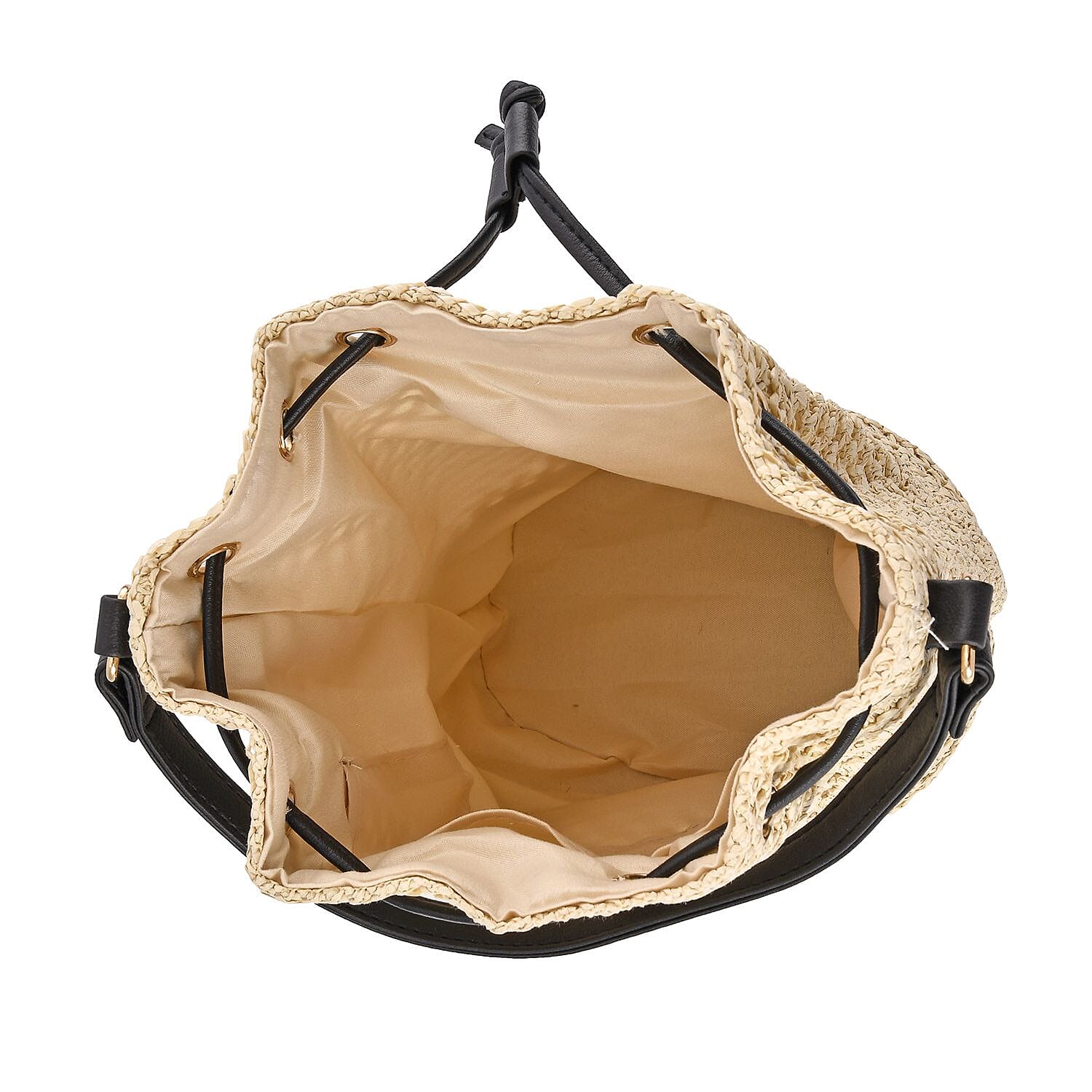 Handwoven Bucket Bag - Beige