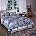 3 Piece Set - Micro Fiber Quilted Printed Reversible Comforter and Pillow Cover (Size 200x200) - Sky Blue