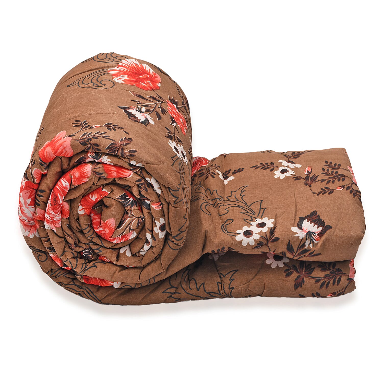 3 Piece Set - Micro Fiber Quilted Printed Reversible Comforter and Pillow Cover (Size 200x200) - Sky Blue