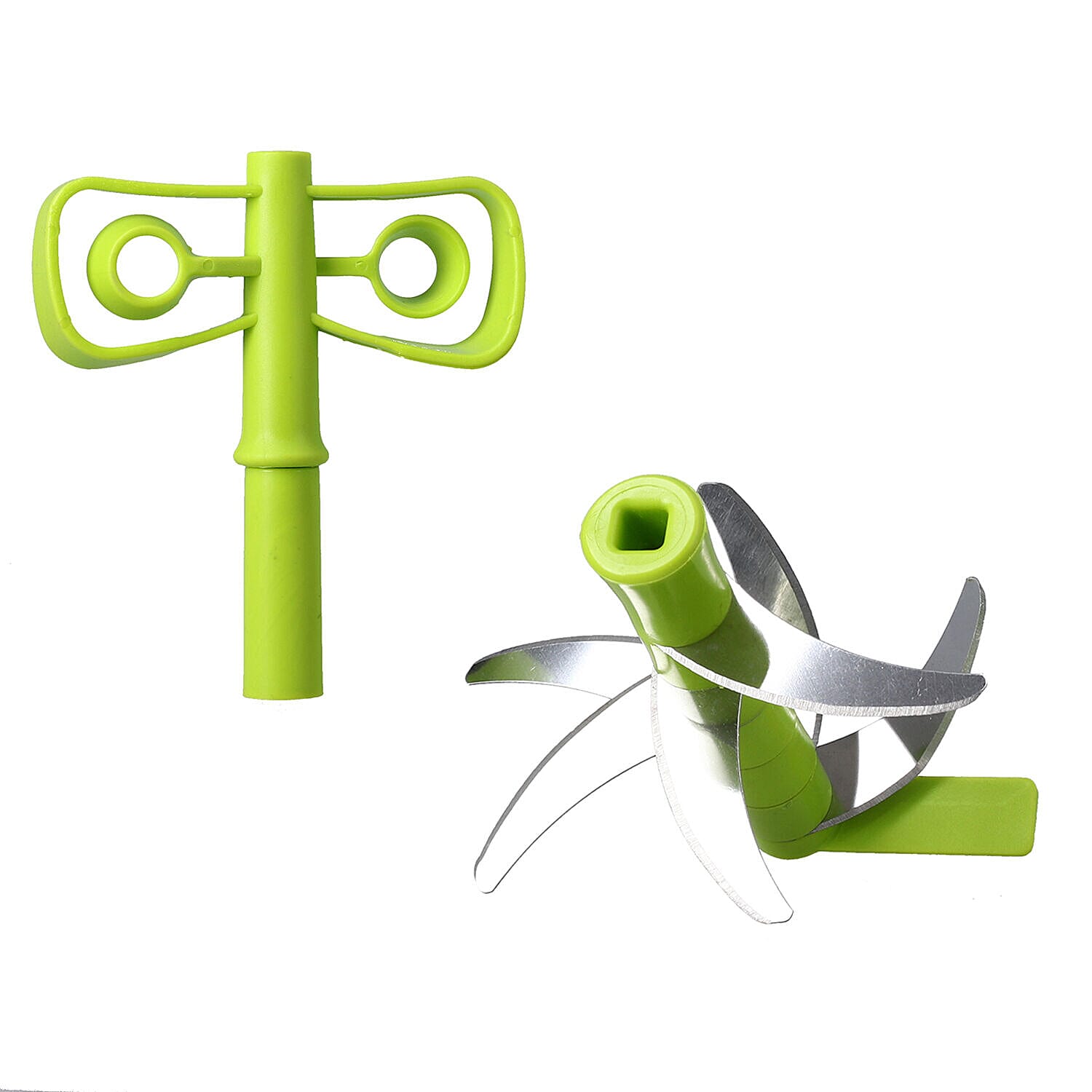 Push Chopper and blender (Size 19x13x13 cm) - Green