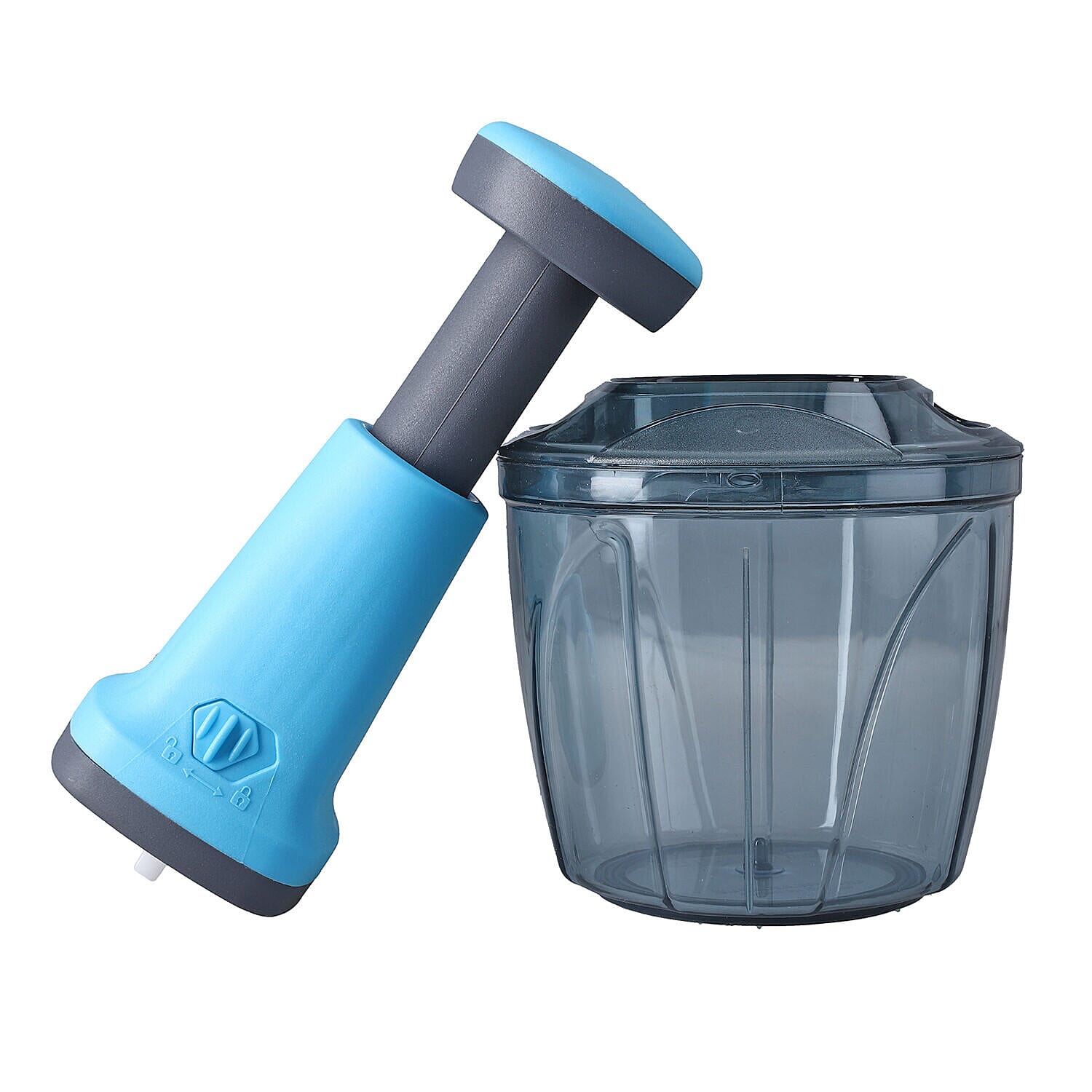 Push Chopper and blender (Size 19x13x13 cm) - Blue