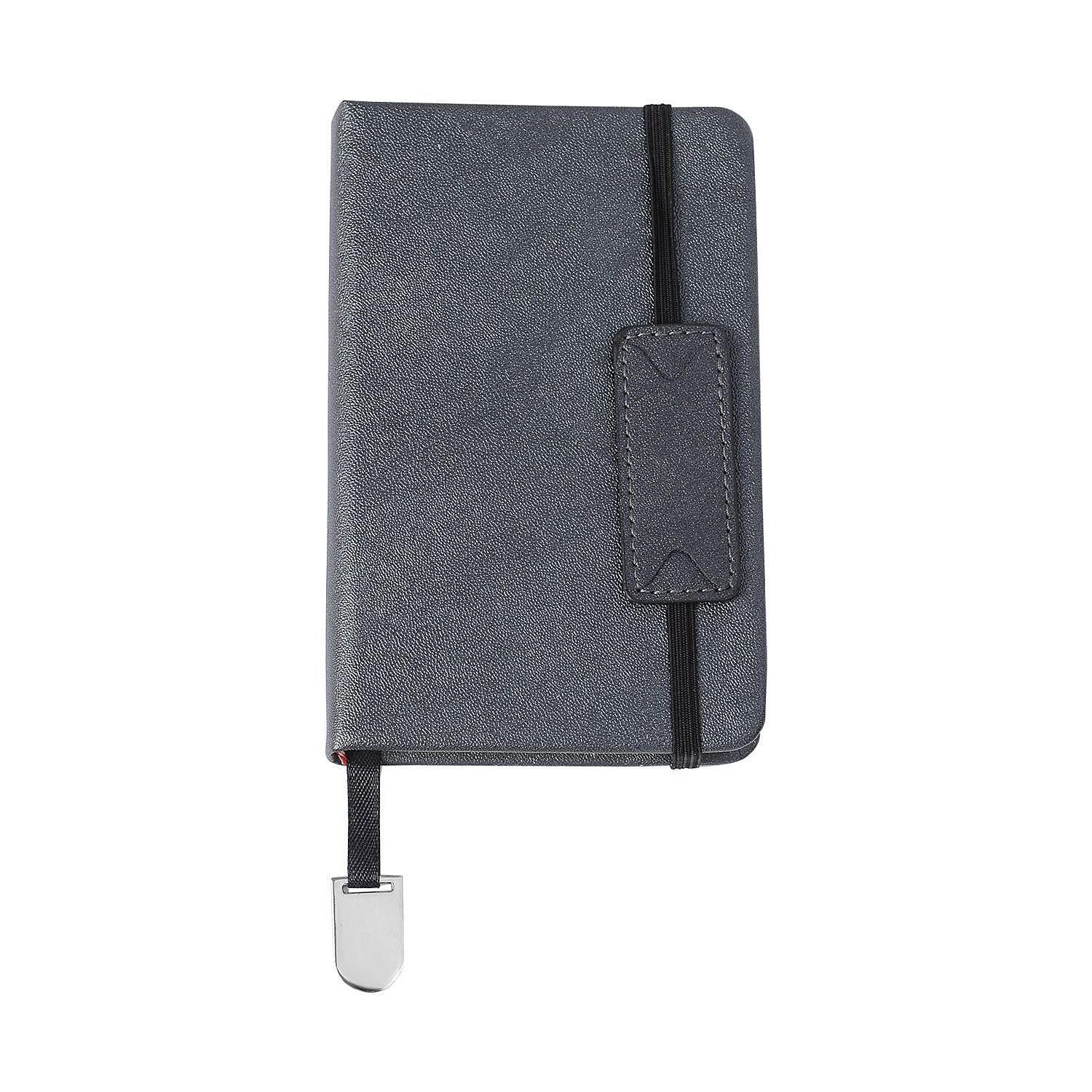 4 Piece Set - A4 and A6 Notebook with 2 Crsytal Filled Pens - Black