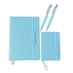 Set of 4 - A4 and A6 Notebook, Black Pen and Pencil - Green
