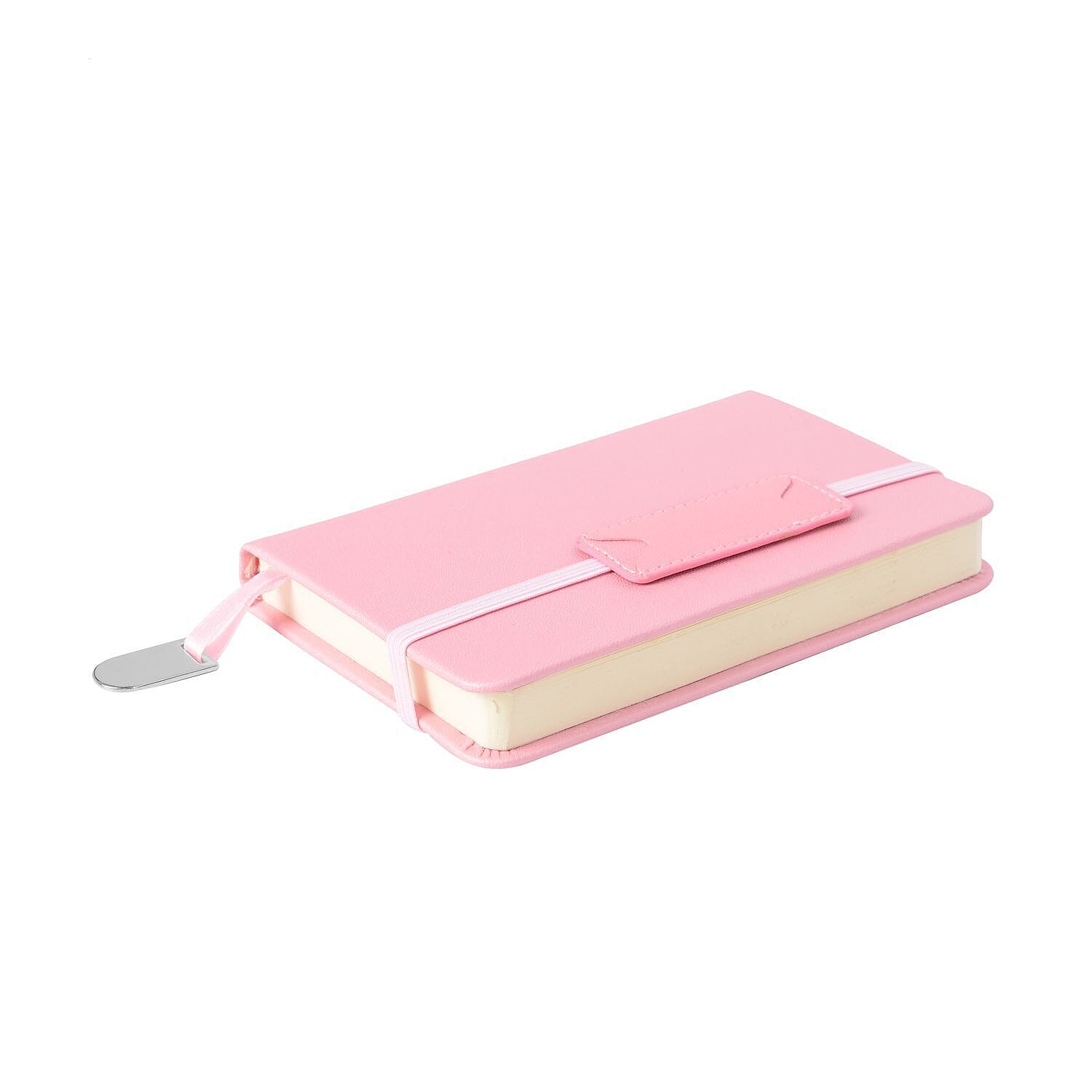 4 Piece Set - A4 and A6 Notebook with 2 Crsytal Filled Pens - Pink