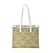 Designer Closeout- Fully Lined Jacquard Canvas Tote Bag with Zipper Closure and Handles - Olive