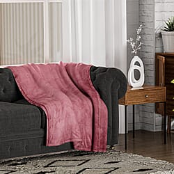 Velour Effect Warm Teddy Blanket (Size 152x127cm) - Green