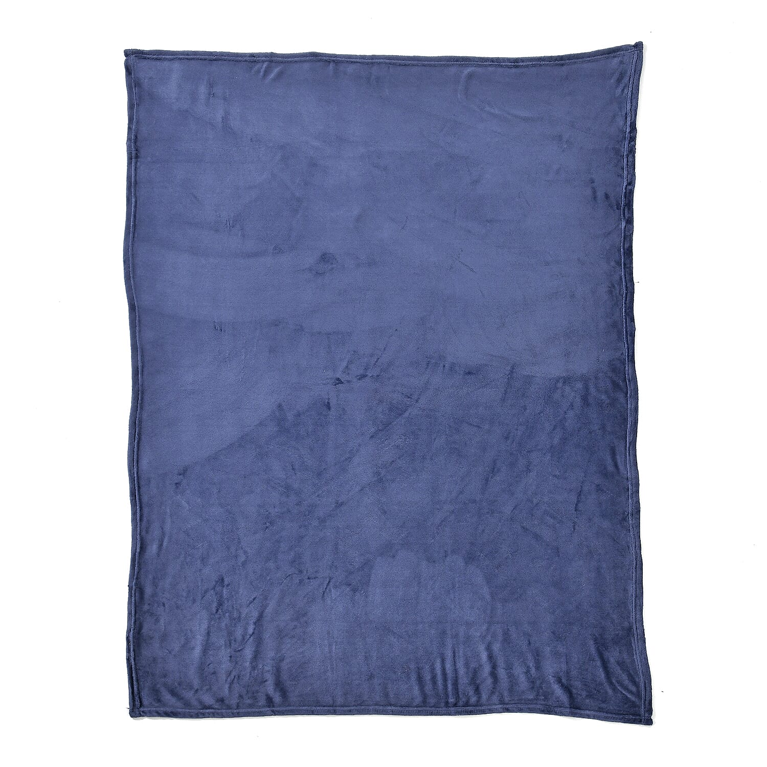 Duluxe Collection - Velour Effect Warm Teddy Blanket (Size 152x127cm) - Blue