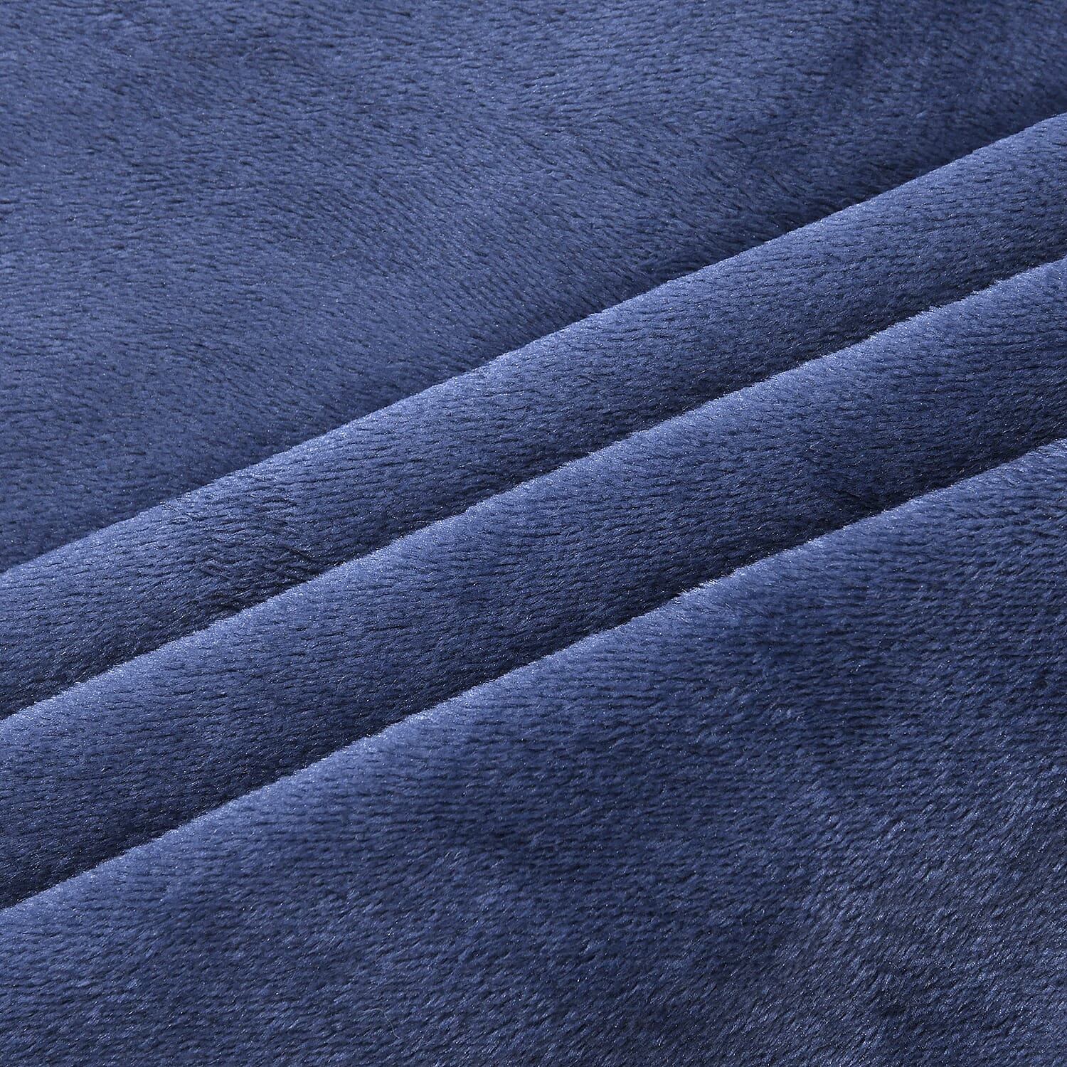 Duluxe Collection - Velour Effect Warm Teddy Blanket (Size 152x127cm) - Blue
