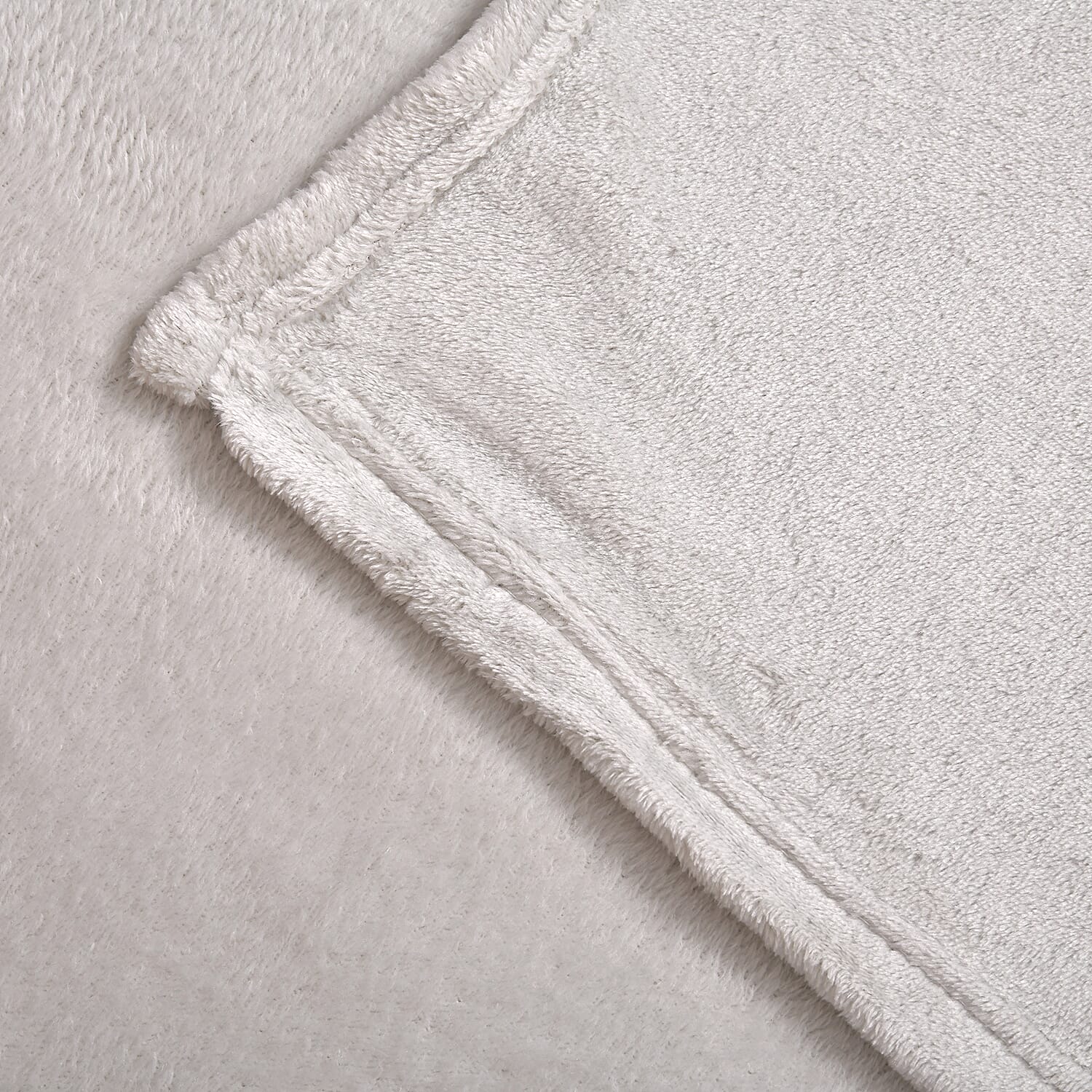 Velour Effect Warm Teddy Blanket (Size 152x127cm) - Grey