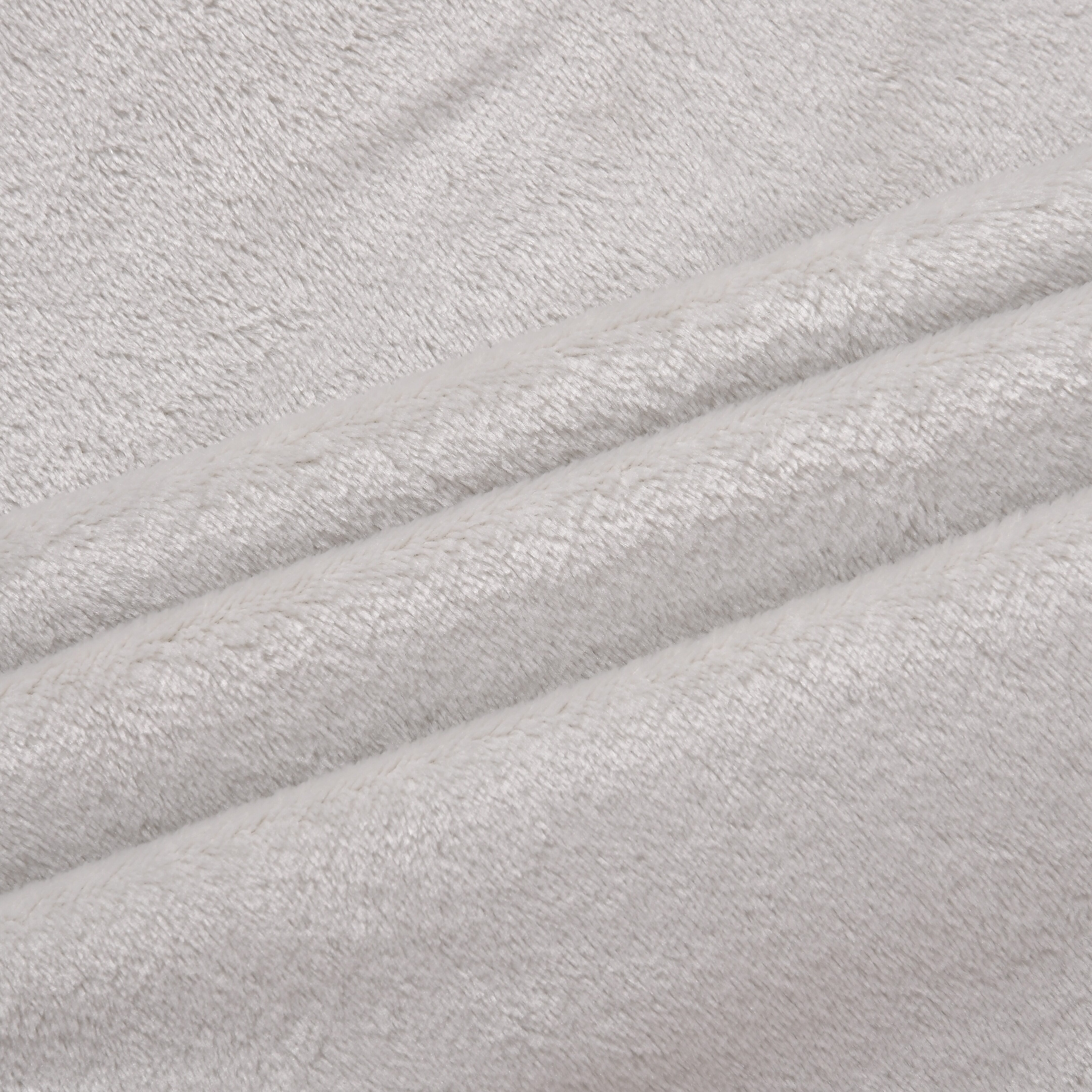 Velour Effect Warm Teddy Blanket (Size 152x127cm) - Grey