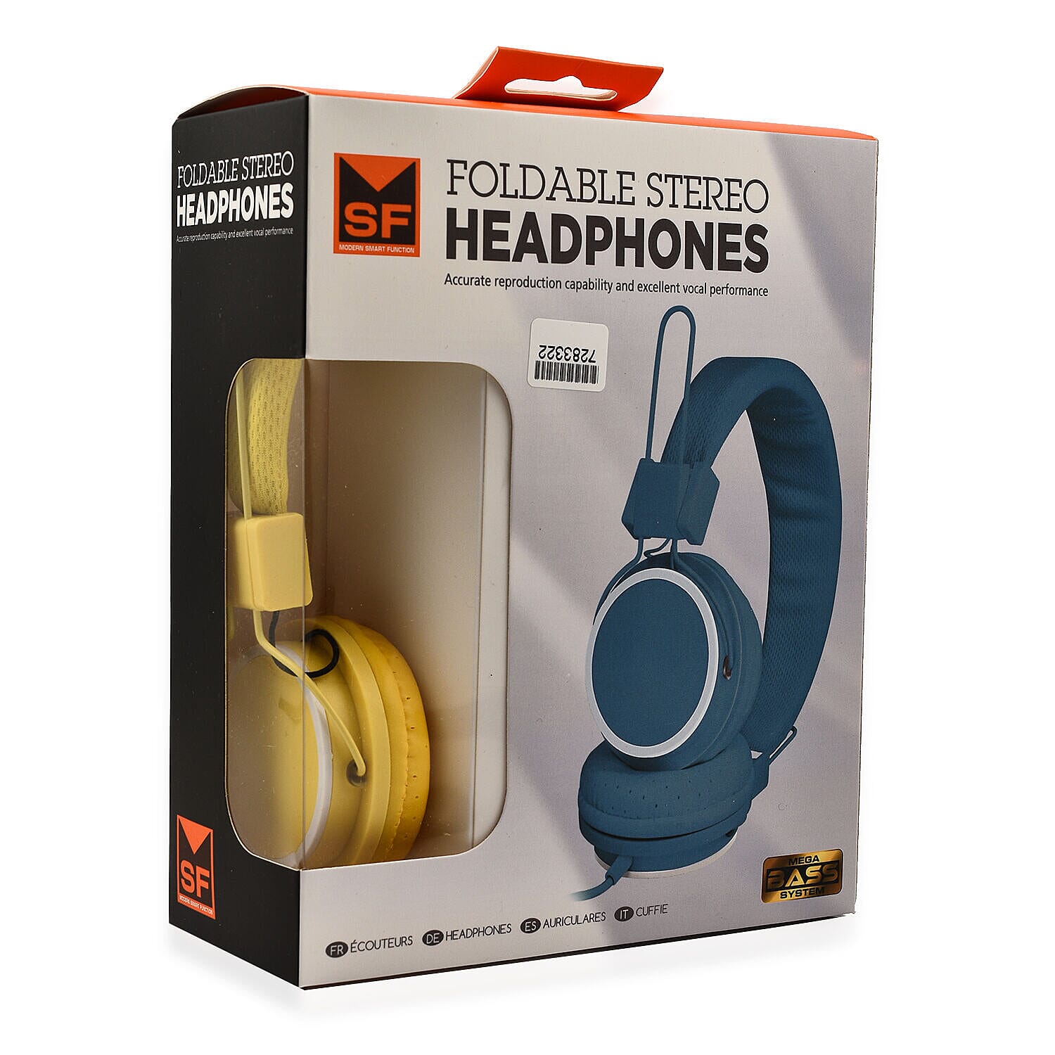Closeout Deal - Headphones in Window Box 4Asst Colours - Yellow