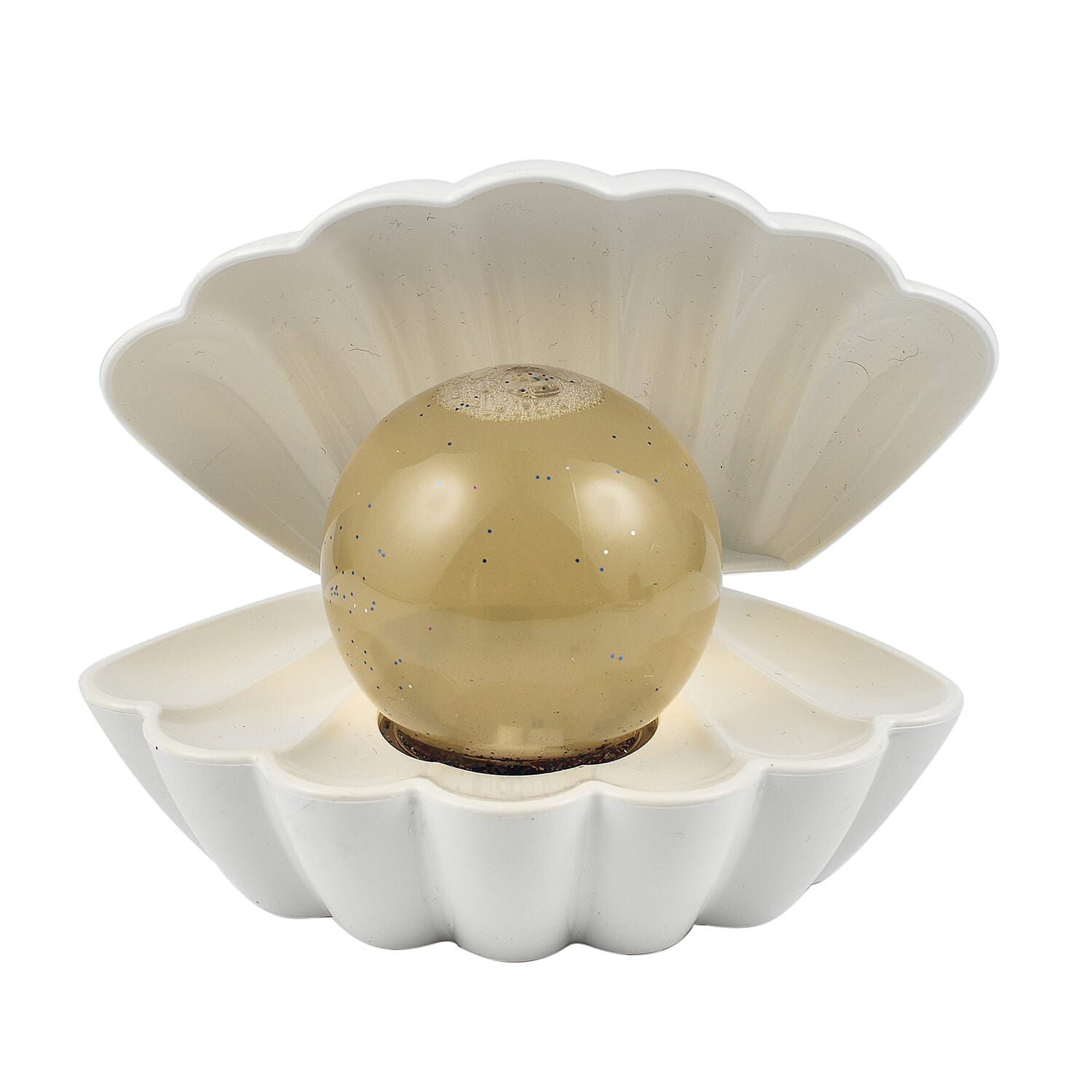 Sea Shell LED Colour Changing Glitter Mood Lamp with USB or Battery Powered