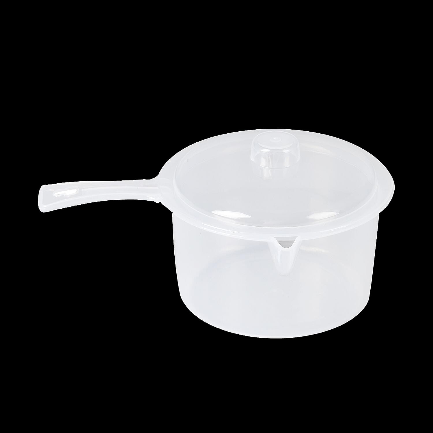 Microwave Pan with Lid and Handle (Size 21x15x10 cm). For Milk, Beans, Soups, Canned Foods or Sauces. Non Stick.