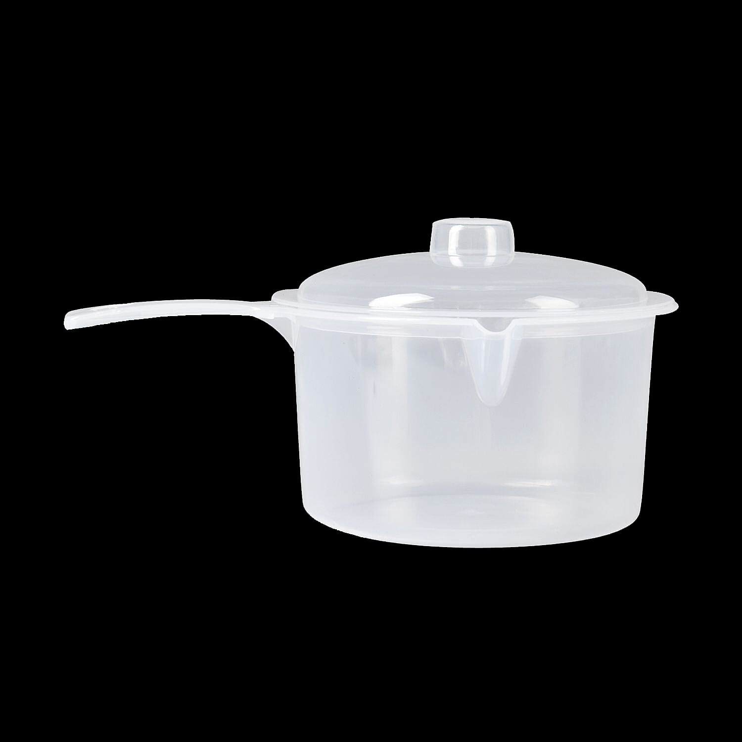 Microwave Pan with Lid and Handle (Size 21x15x10 cm). For Milk, Beans, Soups, Canned Foods or Sauces. Non Stick.