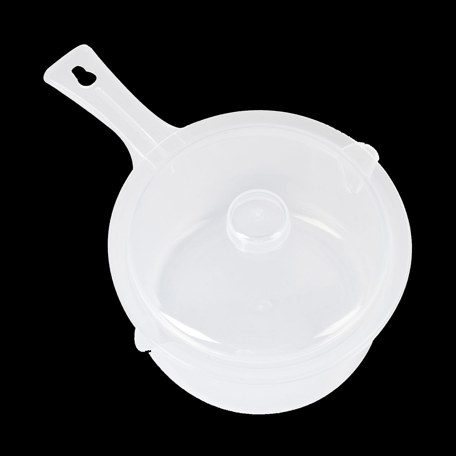 Microwave Pan with Lid and Handle (Size 21x15x10 cm). For Milk, Beans, Soups, Canned Foods or Sauces. Non Stick.