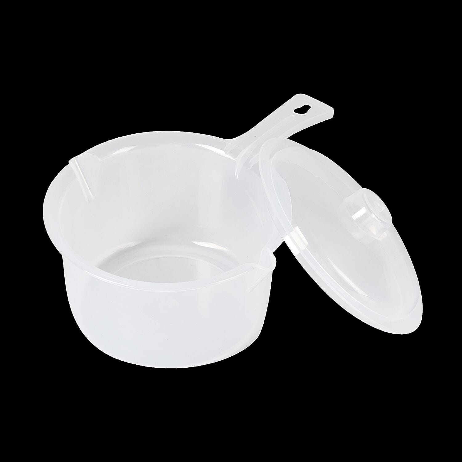 Microwave Pan with Lid and Handle (Size 21x15x10 cm). For Milk, Beans, Soups, Canned Foods or Sauces. Non Stick.