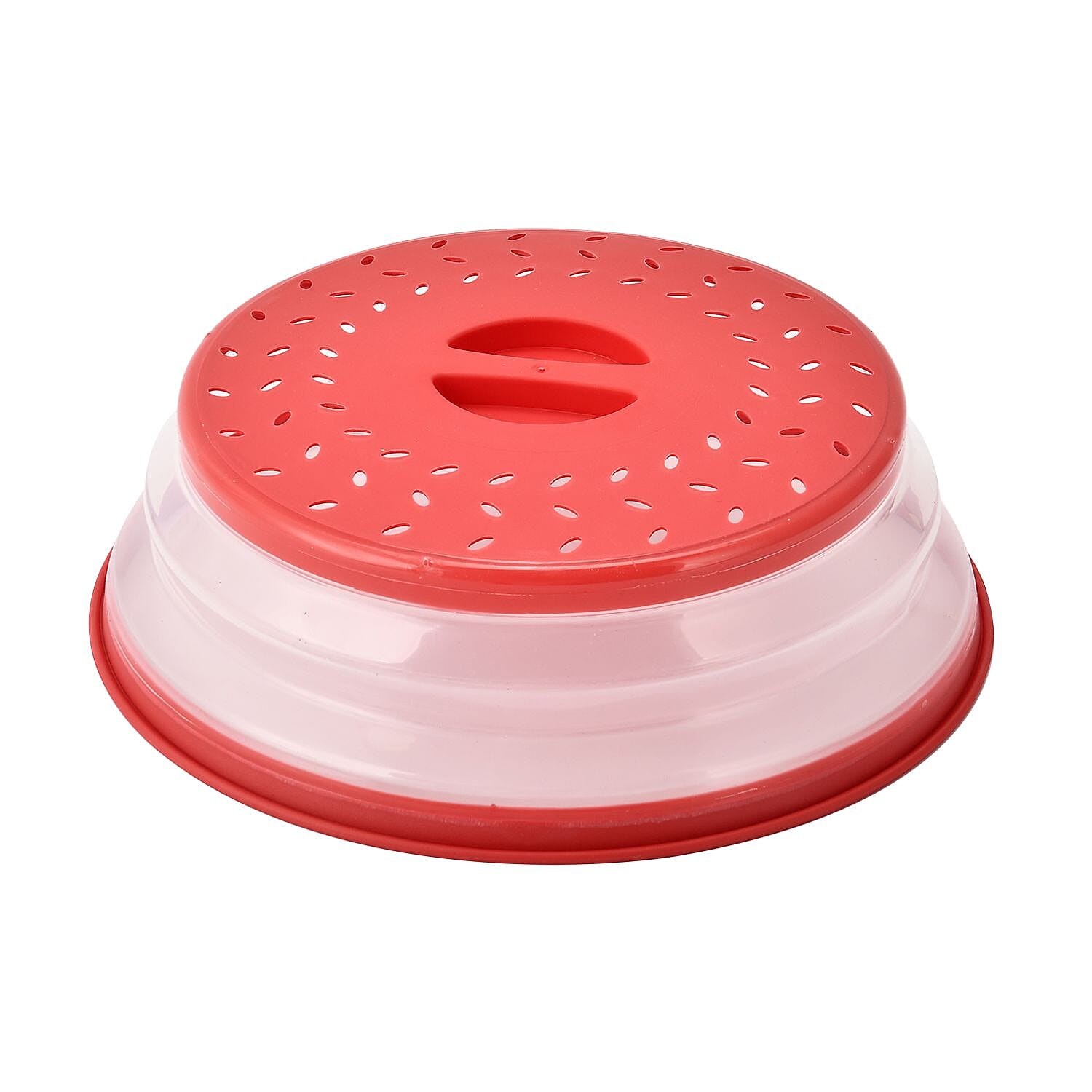 Foldable Microwave Pot, Fruit Basket or Colander (Size 26x7 cm) - Red