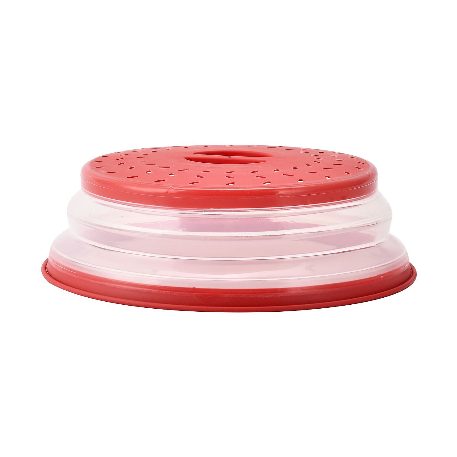 Foldable Microwave Pot, Fruit Basket or Colander (Size 26x7 cm) - Red