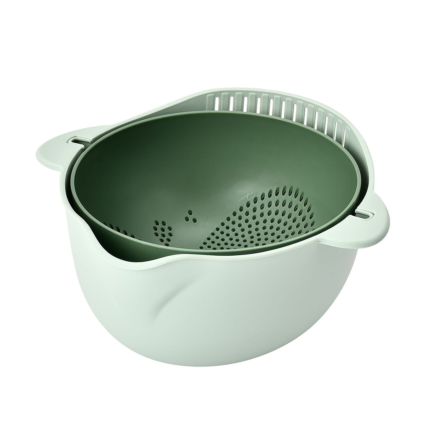 Flipping Double Layer Fruit and Vegetable Basket - Green